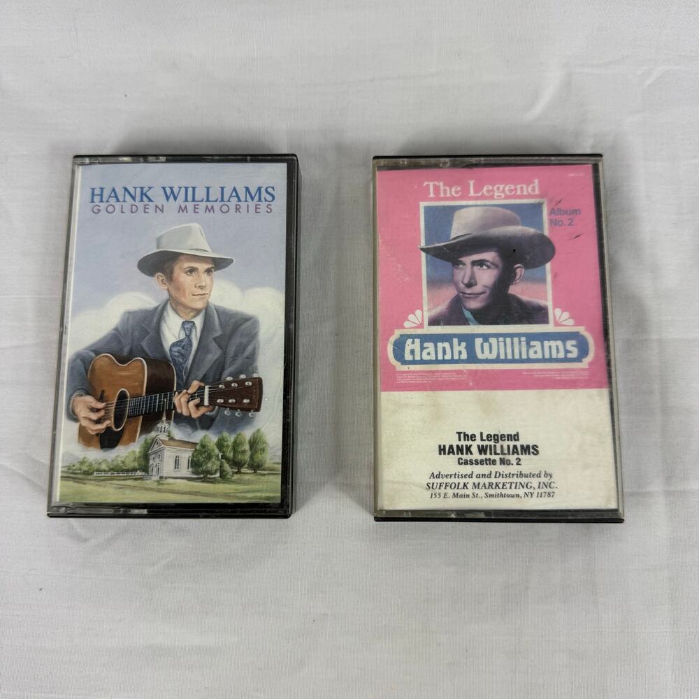 Lot of 2 Classic Country Music Cassettes Hank Williams Sr Greatest Hits Legend